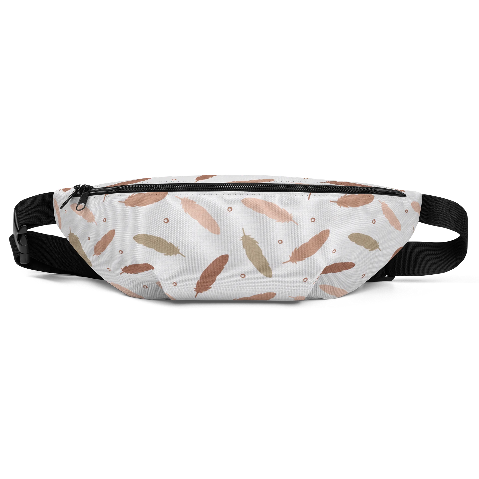 Mocha Mousse Feathers Fanny Pack product image (1)