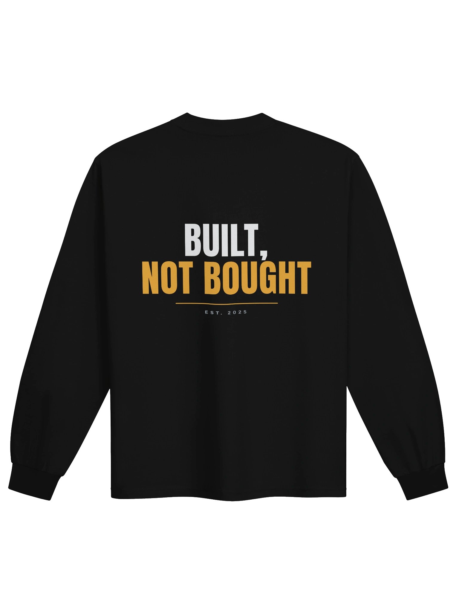 Built, Not Bought Long Sleeve — Black (Premium Cotton) product image (2)