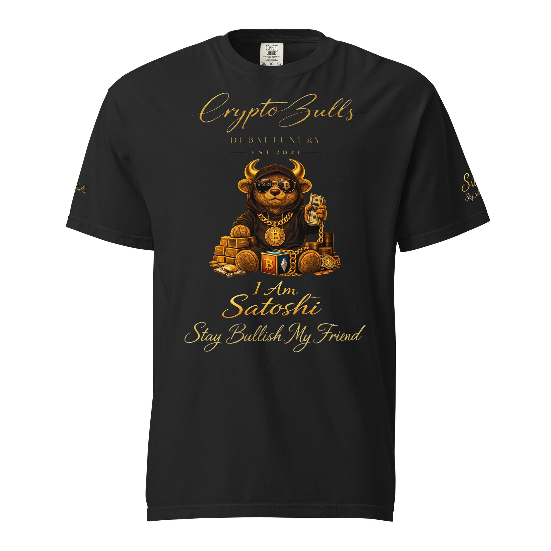 I Am Satoshi Teddy Bull Tshirt - Bullish Collection product image (2)