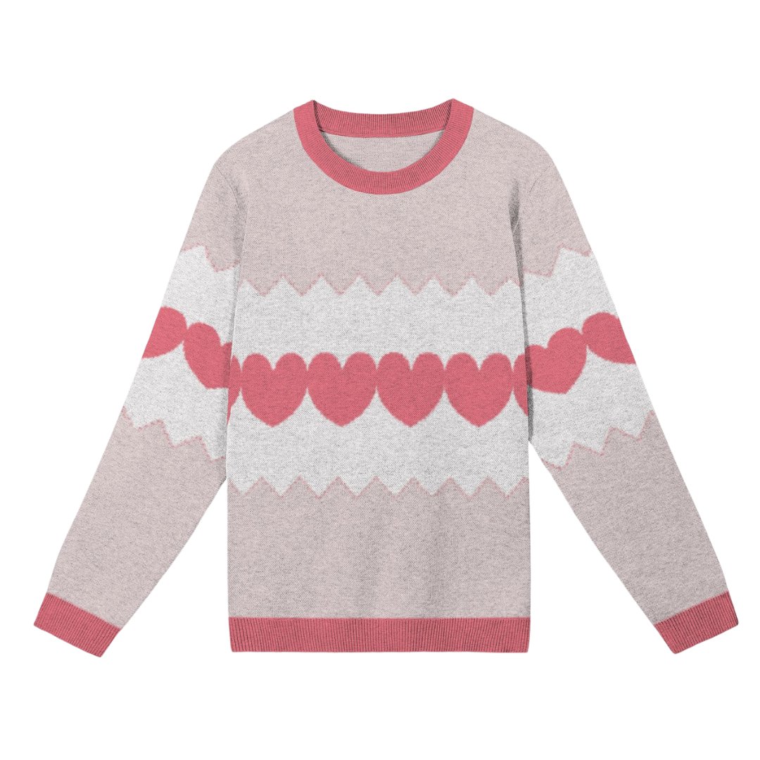 Line of Hearts Knitted Classic Sweater product image (1)