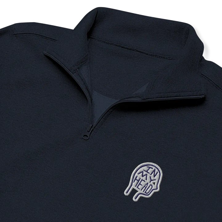 In My Head (navy bubble design) embroidered quarter zip product image (6)