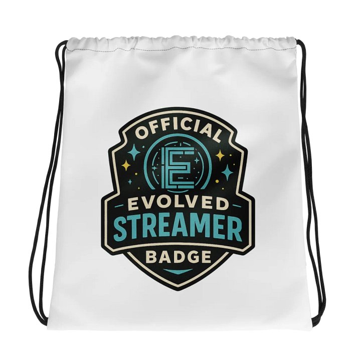 Evolved Streamer Badge Drawstring Bag product image (1)