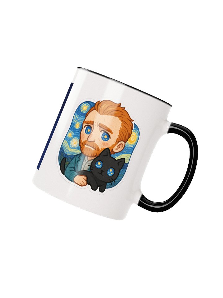 Whimsical Cat and Starry Night Ceramic Mug product image (15)