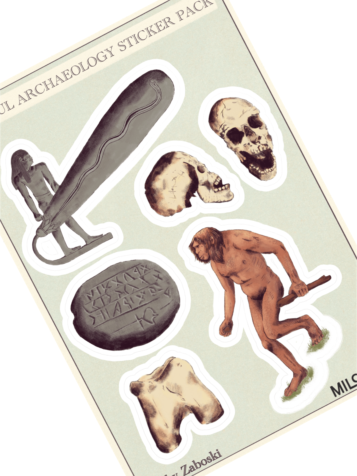 Awful Archaeology Sticker Pack | Miniminuteman