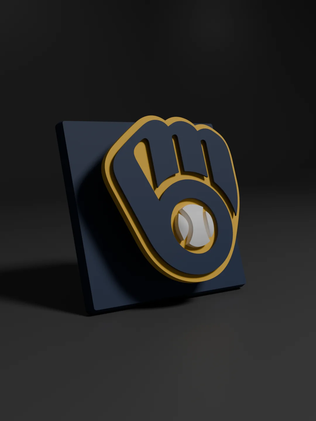Milwaukee Brewers 3D Printed Floating Logo Sign (Digital File Only) product image (1)