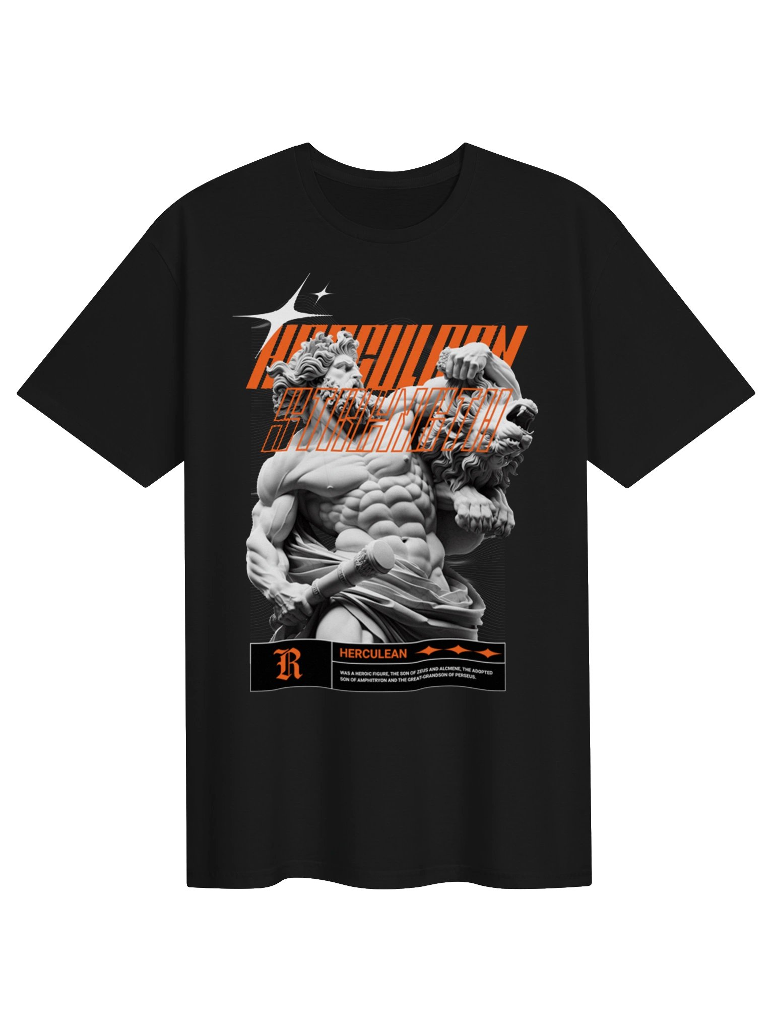Herculean Strength Statue Graphic Unisex Softstyle T-Shirt product image (1)