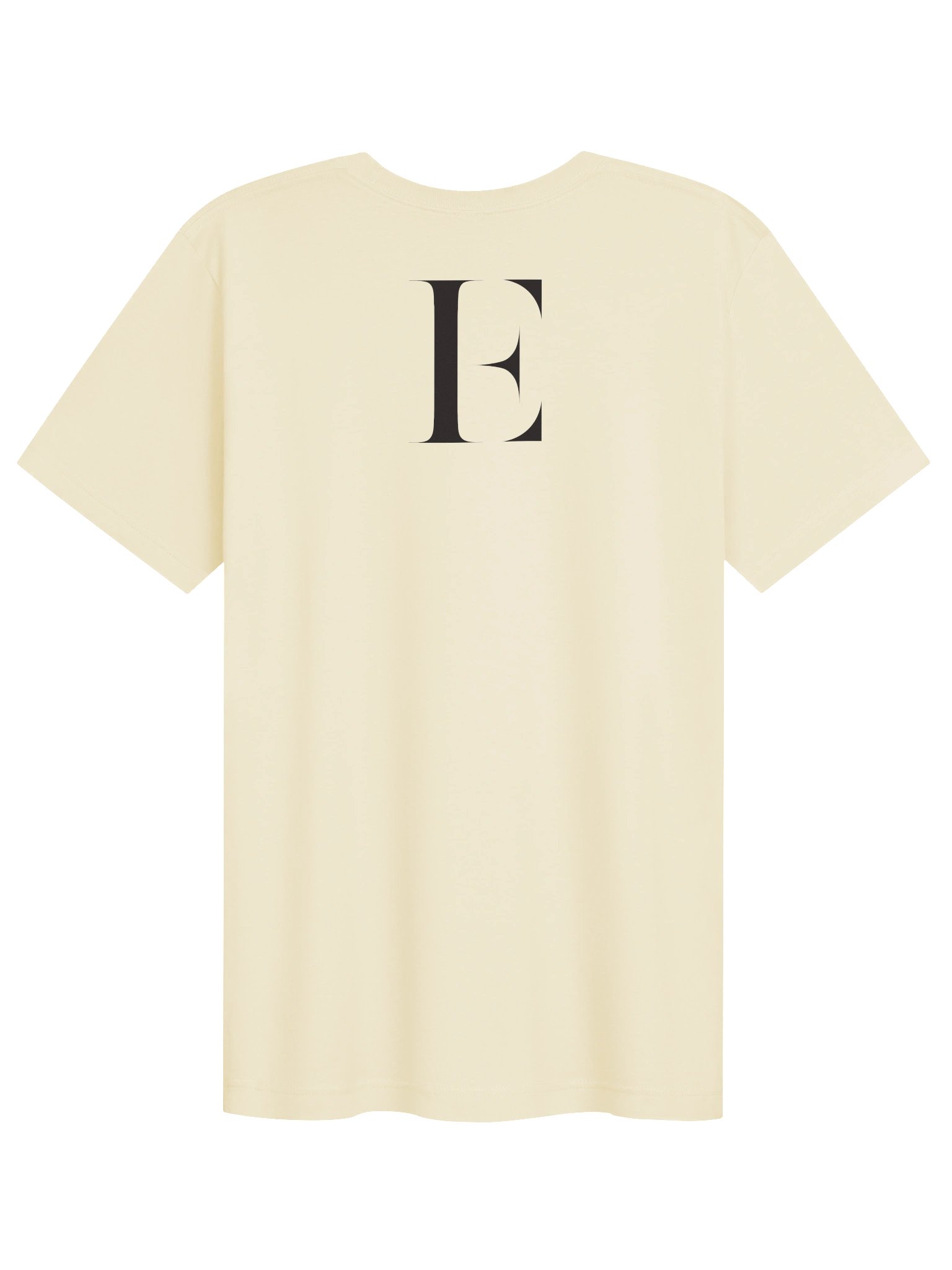 Shoulder Monogram Crew Tee — Natural & White product image (3)
