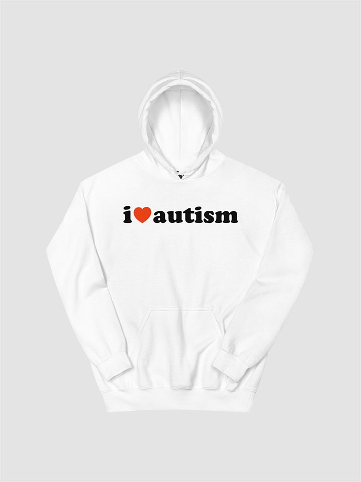 I Heart Autism White Hoodie product image (2)
