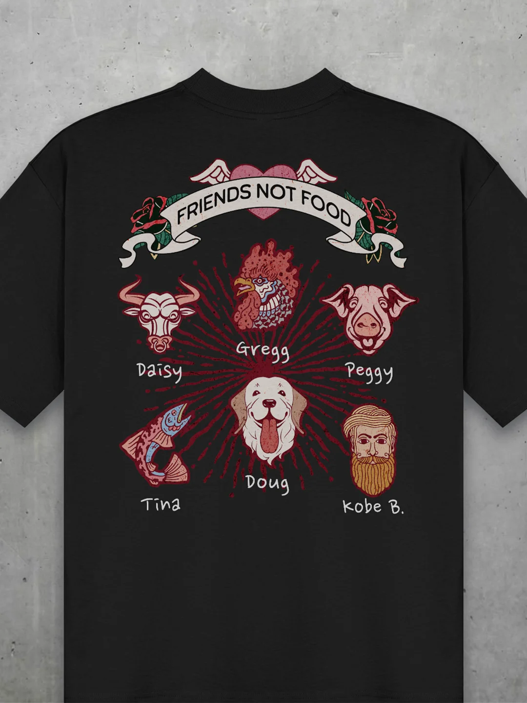 Friends Not Food Oversized Tee product image (1)