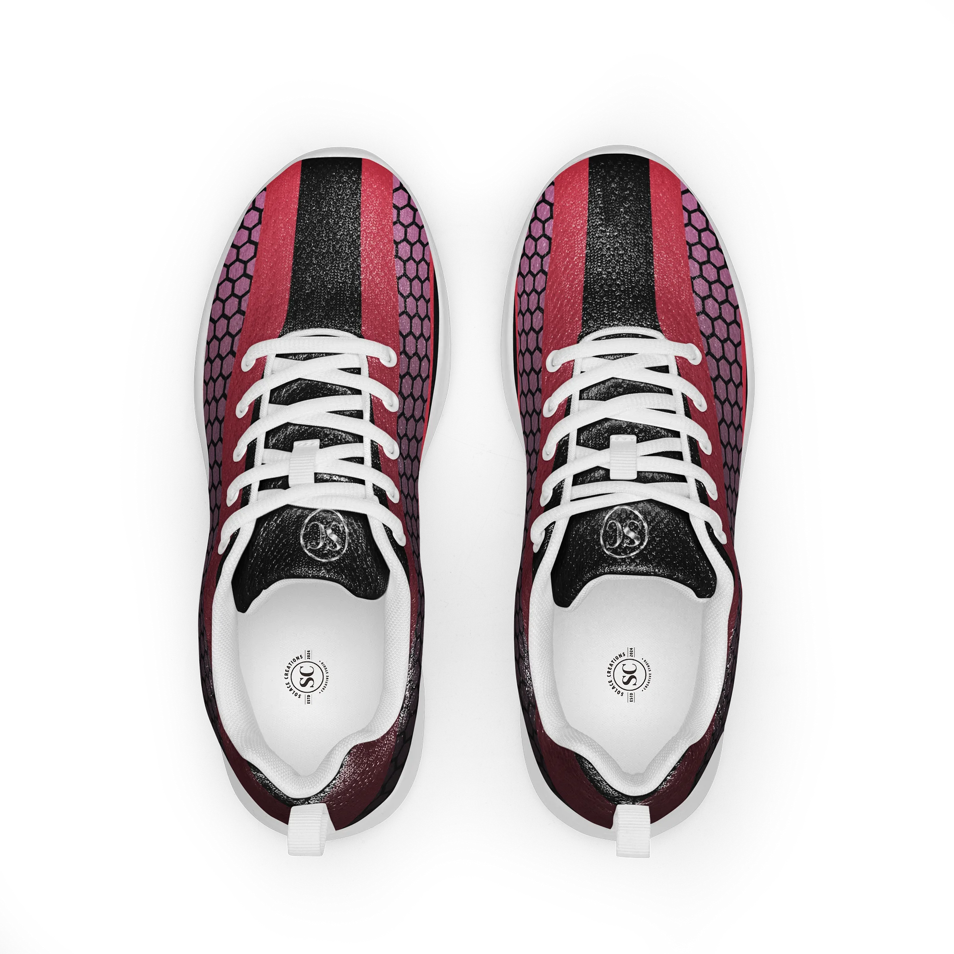 Solace Creations Red Hex Athletic Shoes product image (2)