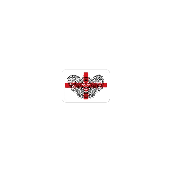 England Three Lions St George's Cross Die-Cut Vinyl Sticker | Original Illustrated Design product image (1)