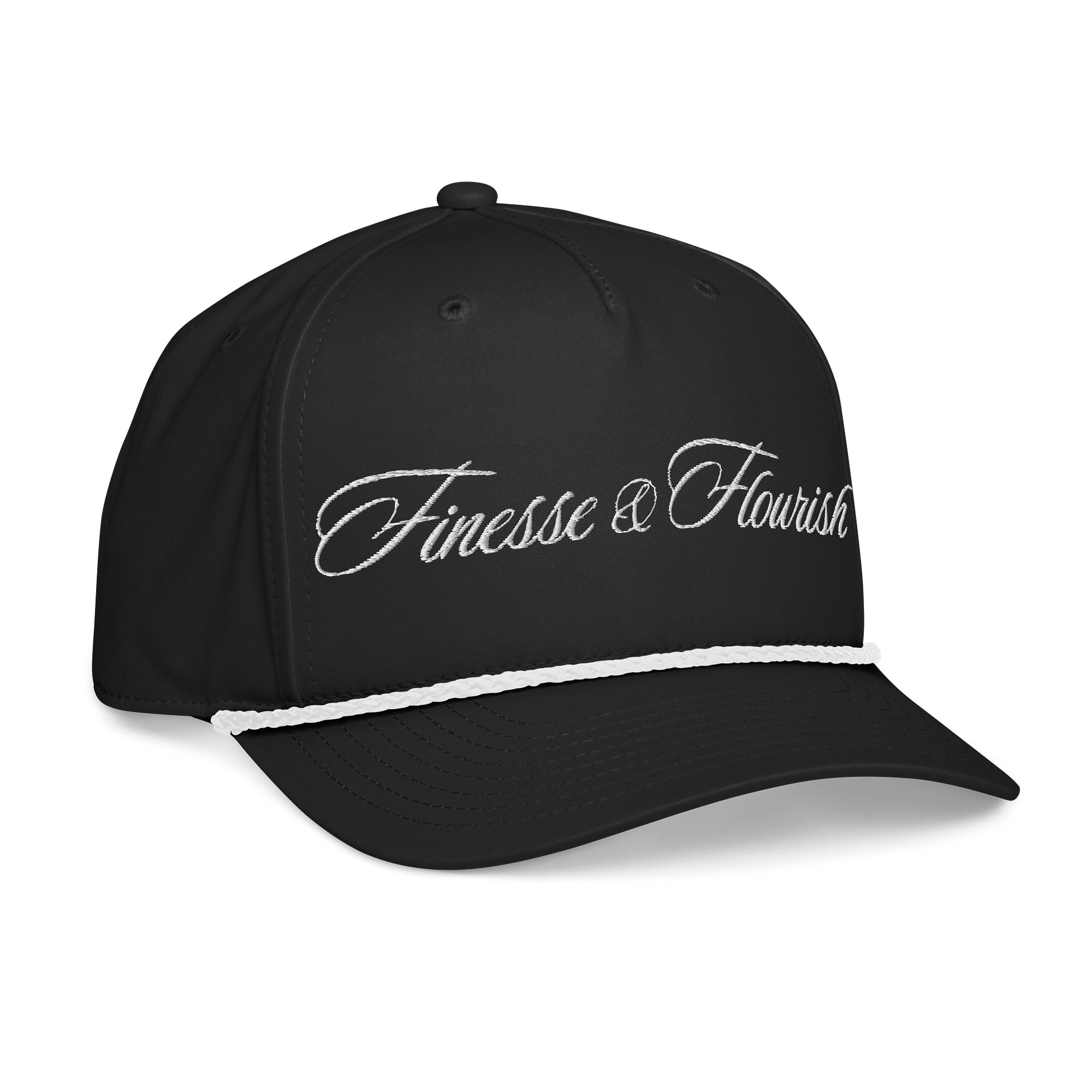 F&F Script Five-Panel Classic Rope Cap (WHT) product image (3)