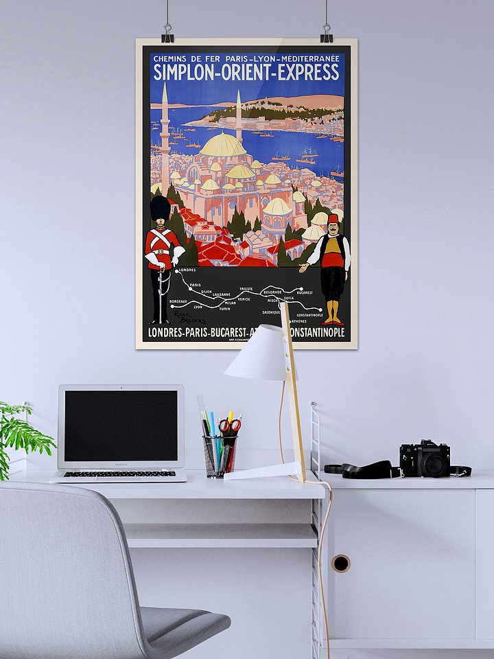 Orient Express, Simplon, Istanbul, Turkey, 1900 — retro vintage travel poster product image (2)