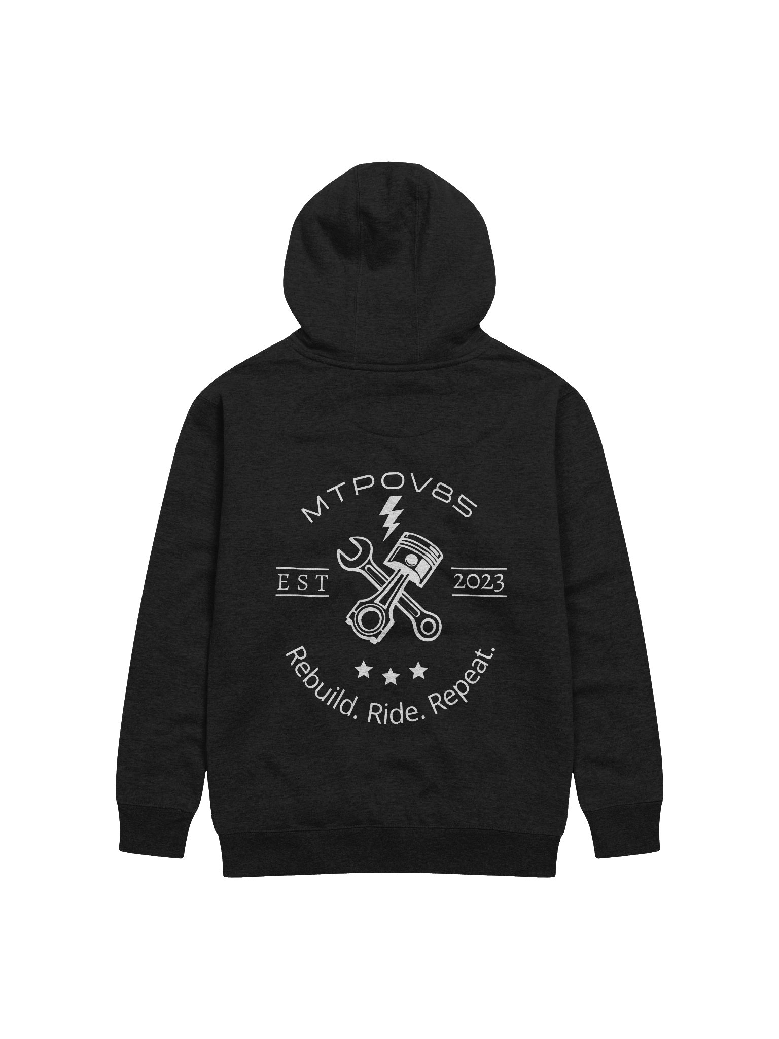 Rebuild. Ride. Repeat. Style 1 Black Hoodie product image (1)