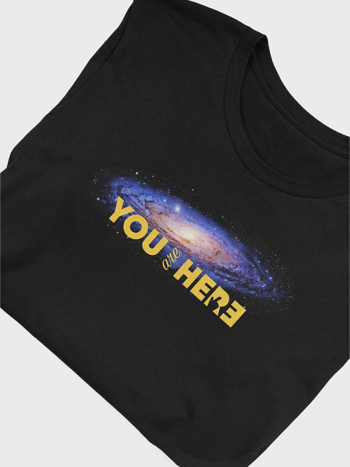 You are here: Milky Way galaxy map — Short-Sleeve Unisex T-Shirt, space t-shirt, star map product image (2)