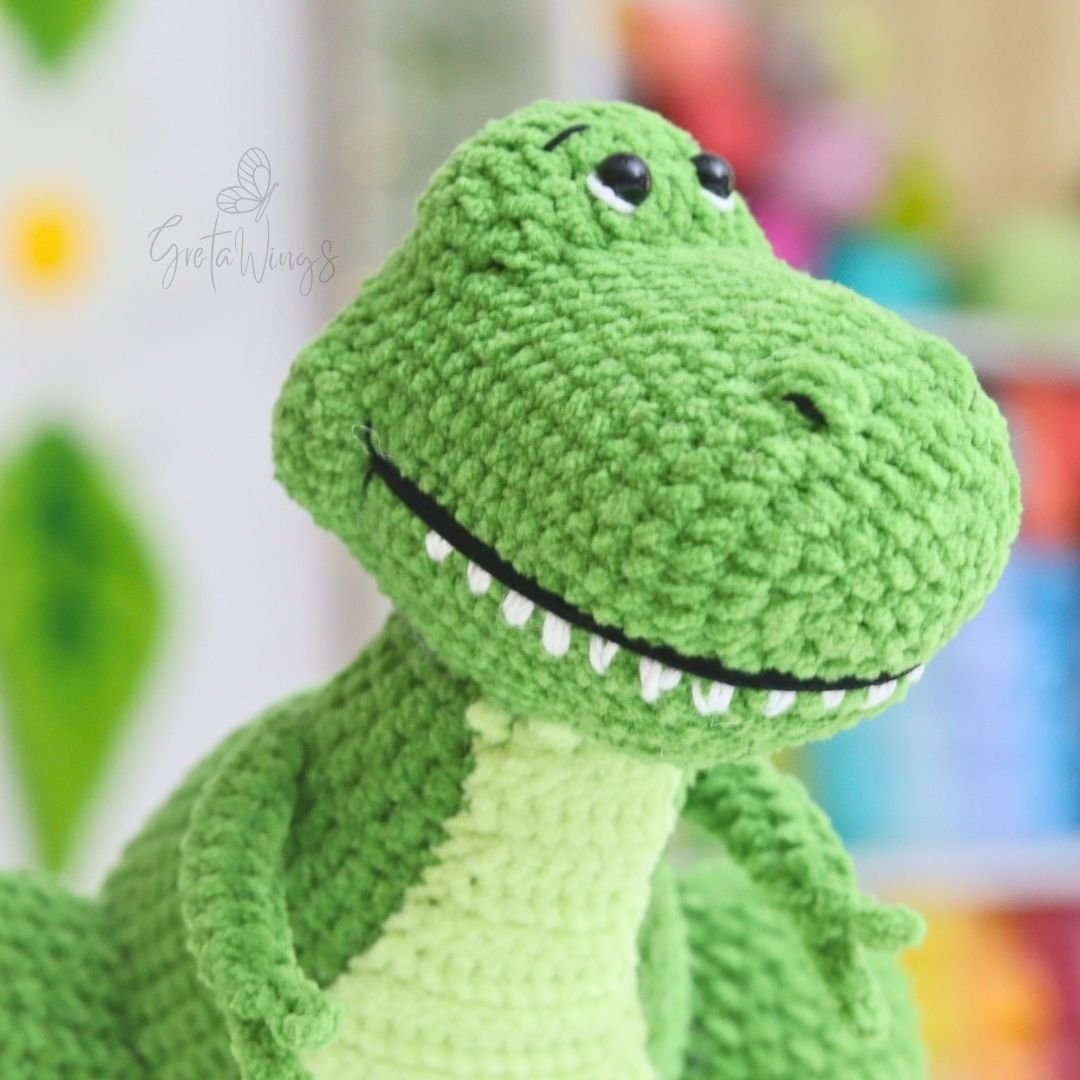 Patrón Amigurumi T-Rex de Crochet en Chenille - PREVENTA 25% Dto. product image (6)
