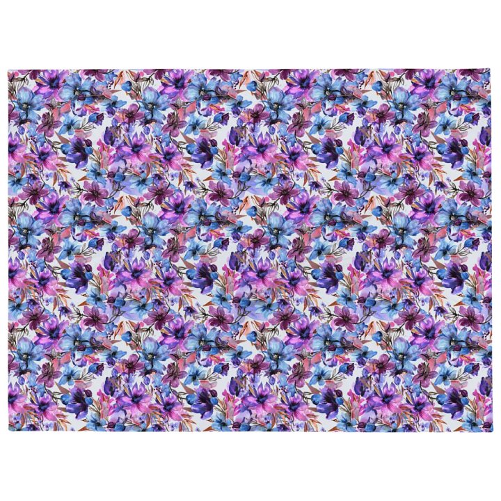 Purple Flowers Blanket product image (1)
