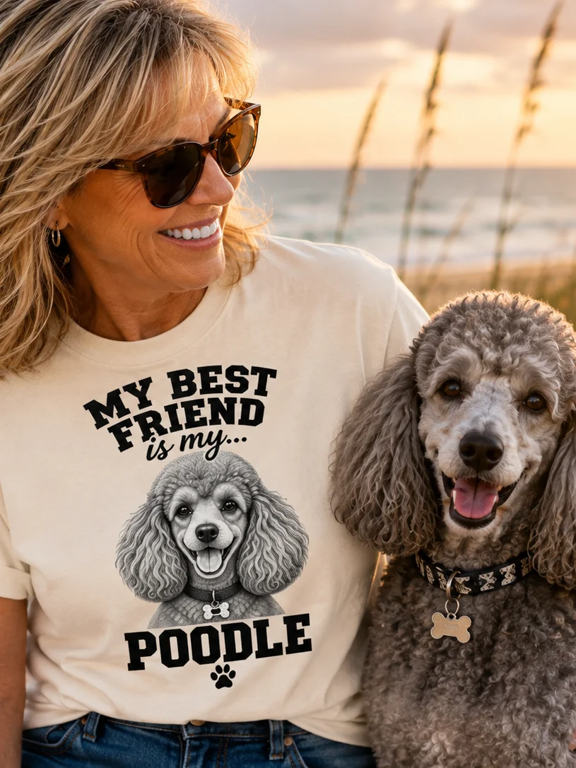 My Best Friend Poodle T Shirt product image (1)