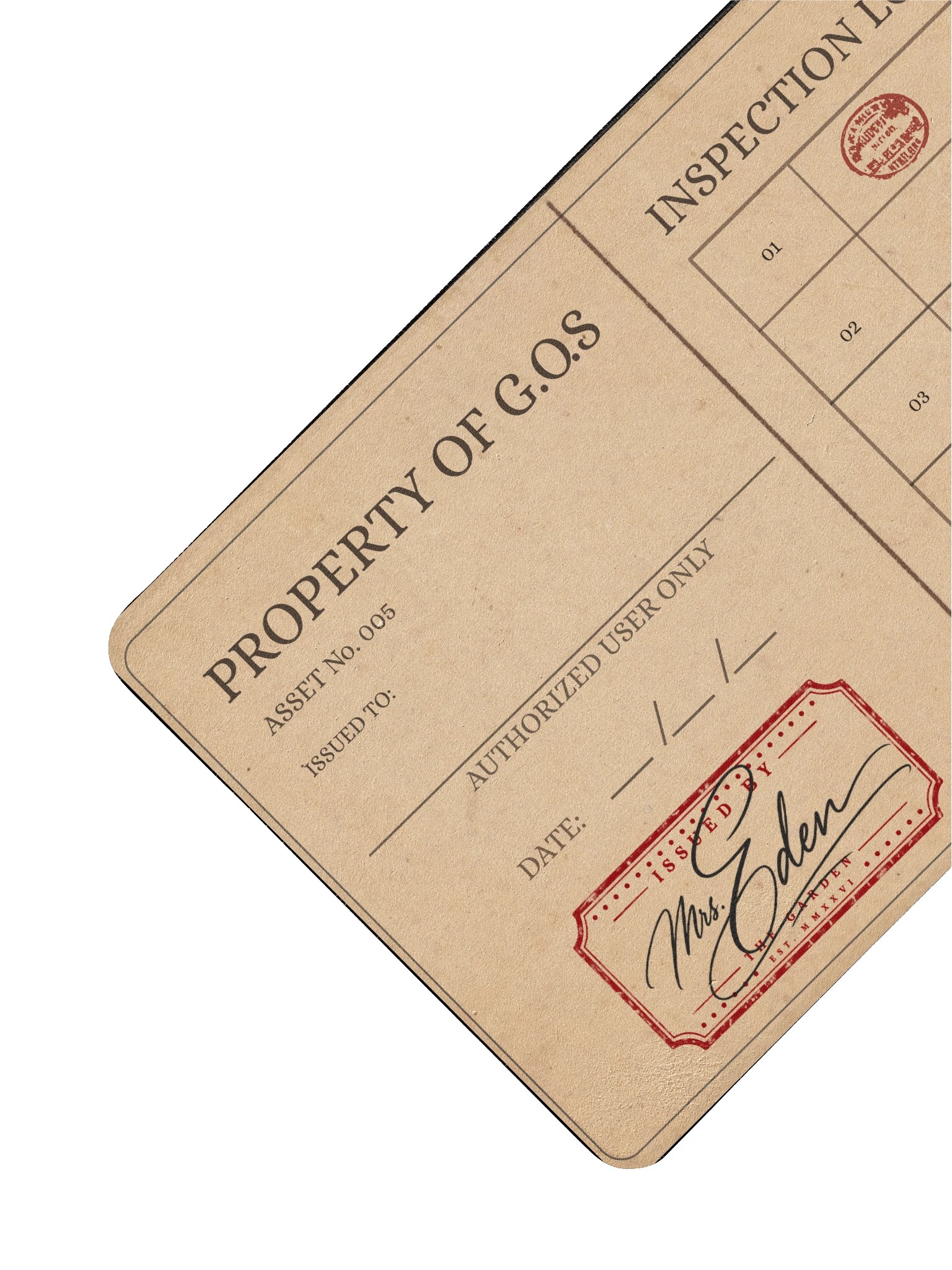 Inspection Log Desk Mat product image (5)