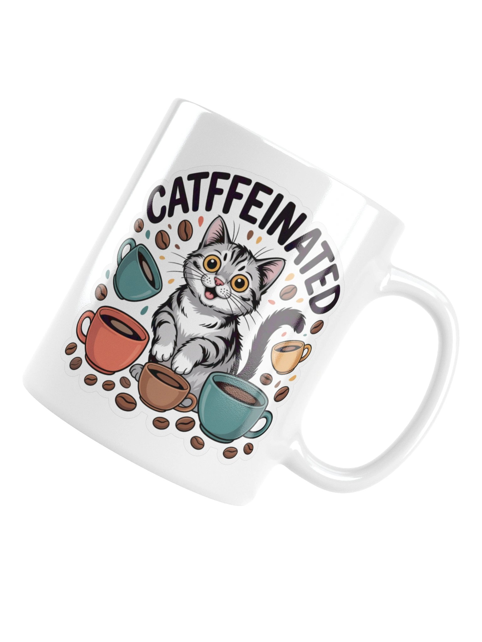 Catffeinated Funny Cat Coffee Mug – Perfect for Coffee Addicts product image (16)