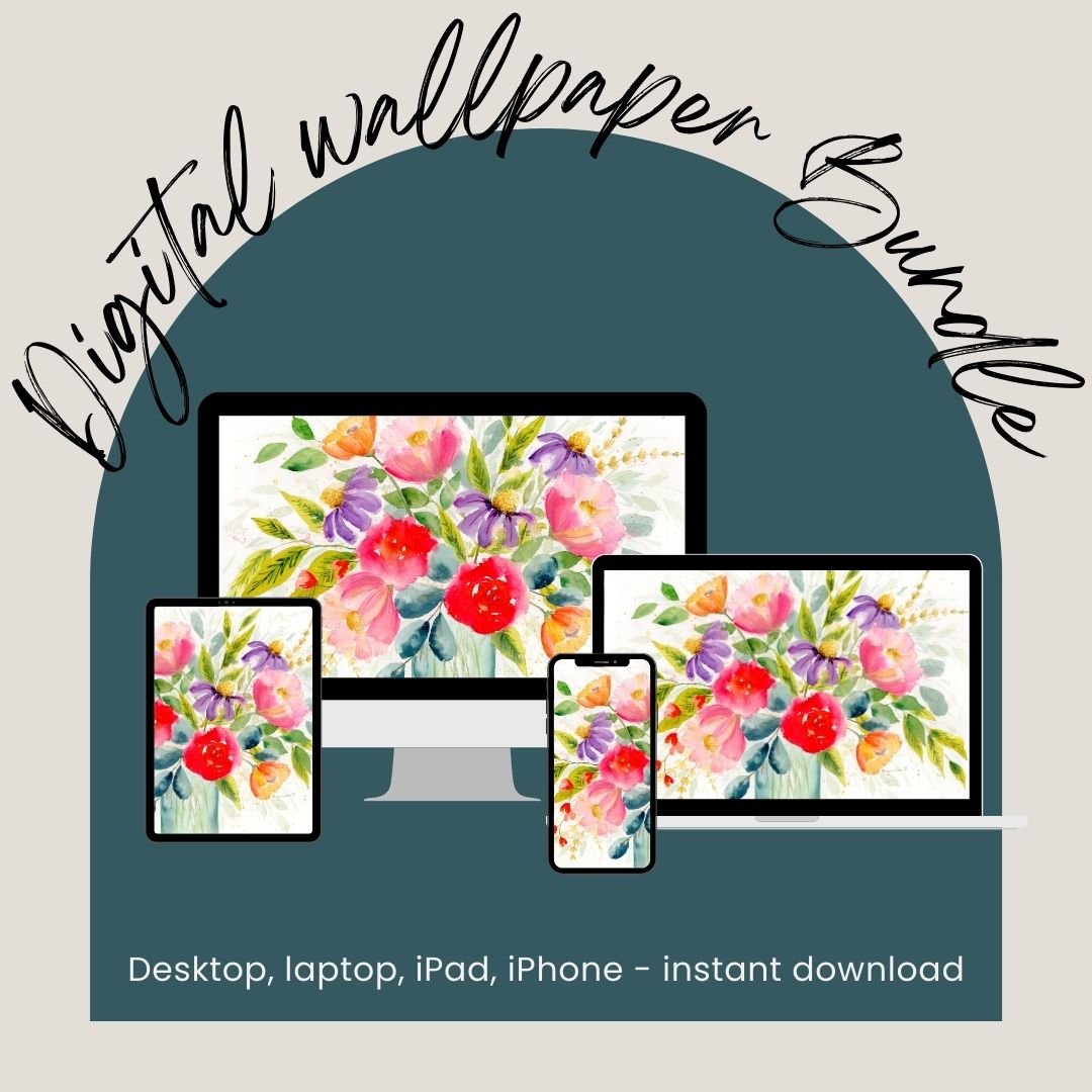 Blooming Big Watercolor Wallpaper Bundle product image (6)