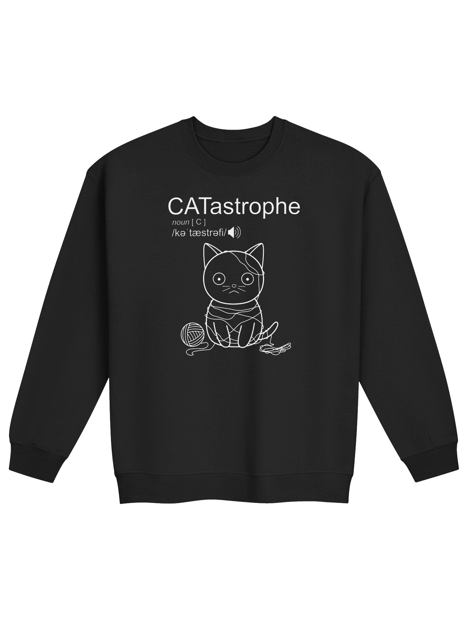 CATastrophe (Cat with Yarn) - Unisex Adult Sweatshirt product image (1)