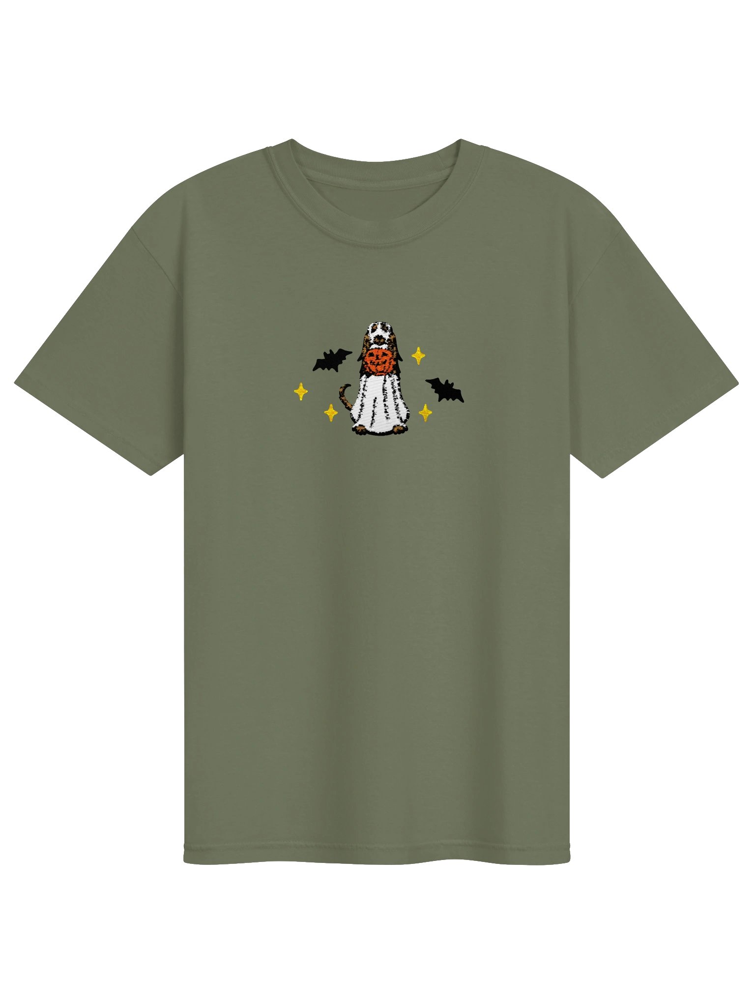Halloween Saluki(Tan) Embroidered T-Shirt product image (9)