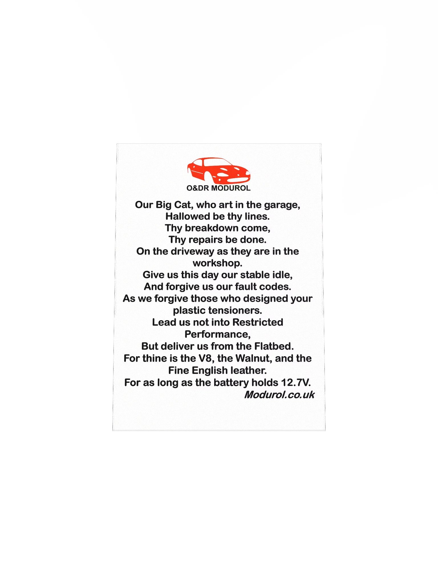 Modurol Premier Contributor - Big Cat Prayer Poster product image (4)