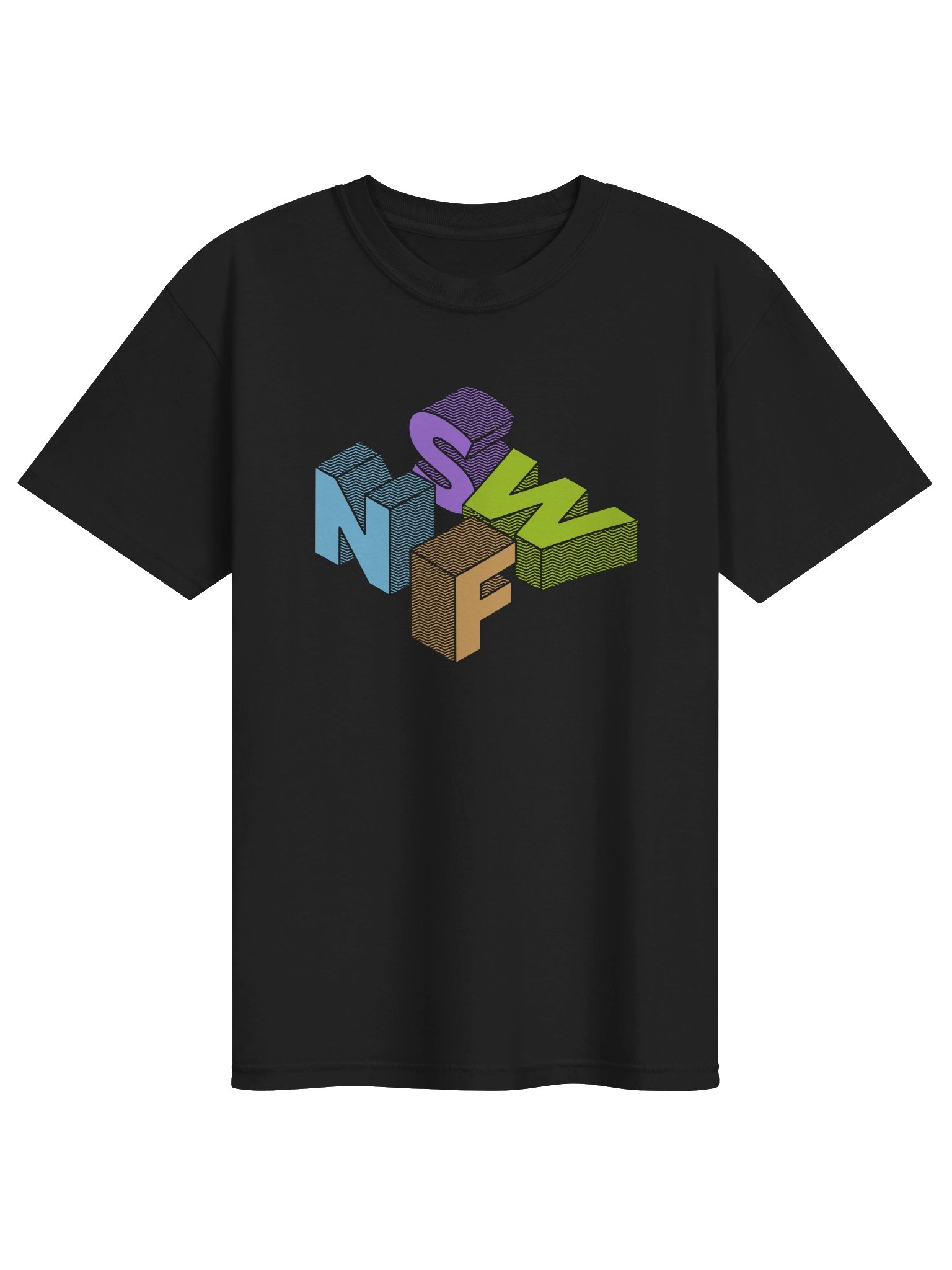 "NSFW" Isometric Typography Graphic T-Shirt product image (4)