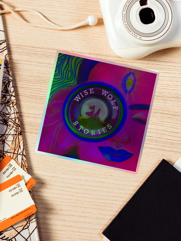 Wise Wolf Wellness Podcast Holographic Sticker Sheet product image (3)