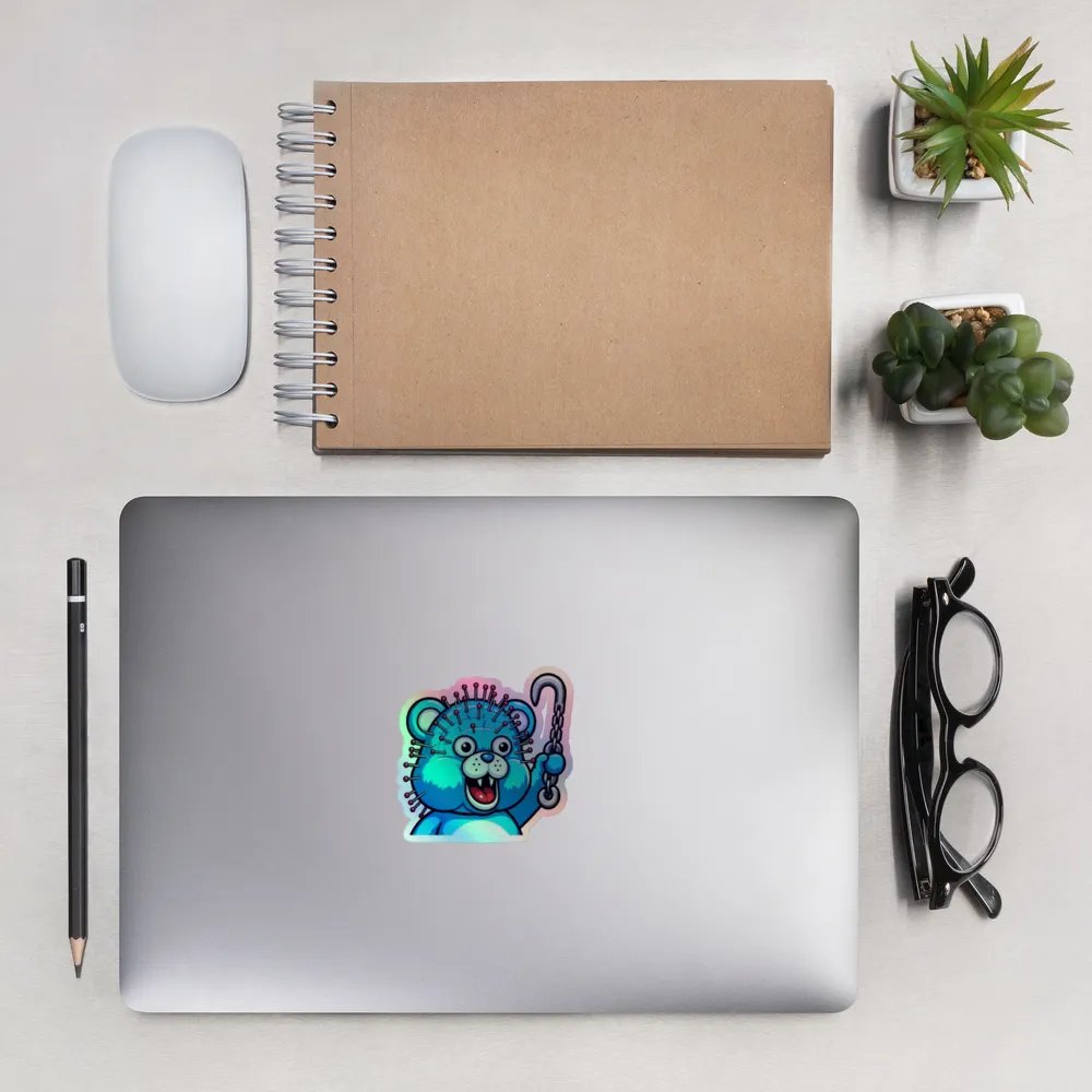 Spiky Bear Holographic Sticker Sheet product image (13)