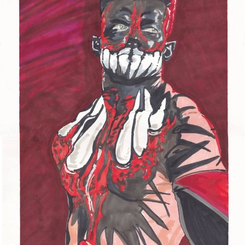 Pro wrestling demons continue with @finnbalor 

#wrestling #art #portrait

2 hours with markers and fineliner