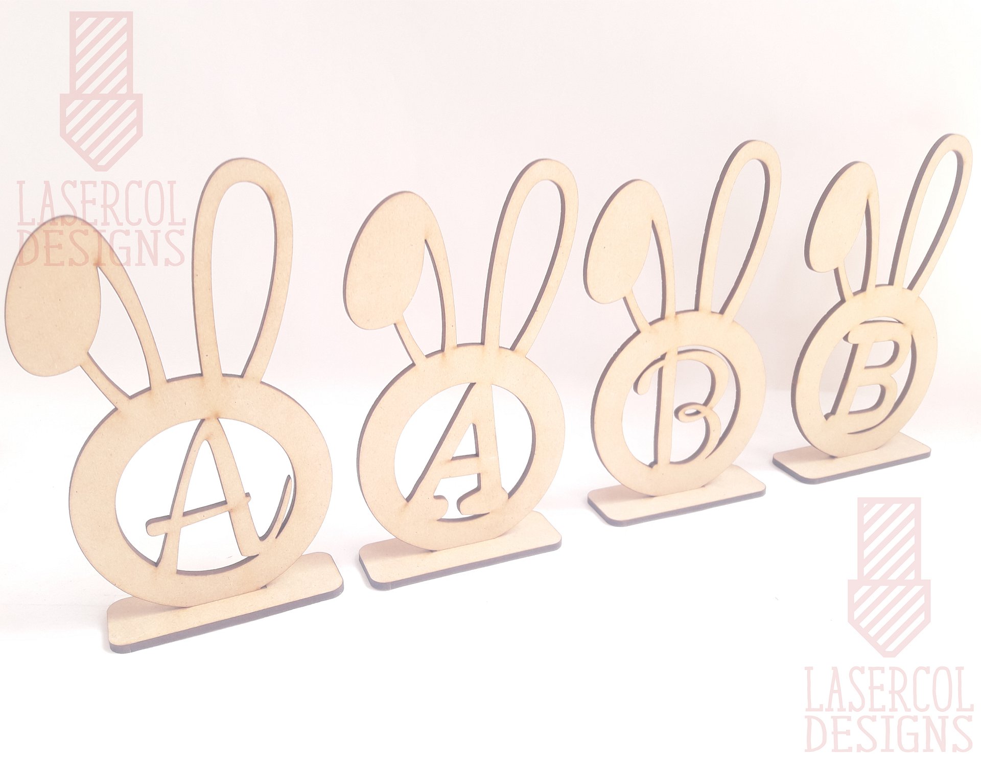 Easter Bunny Monogram with Stand - Laser Cut Files product image (5)