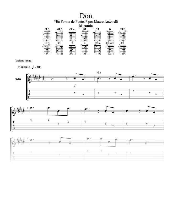 Don - Partitura + Tabs + Acordes + Pista product image (1)