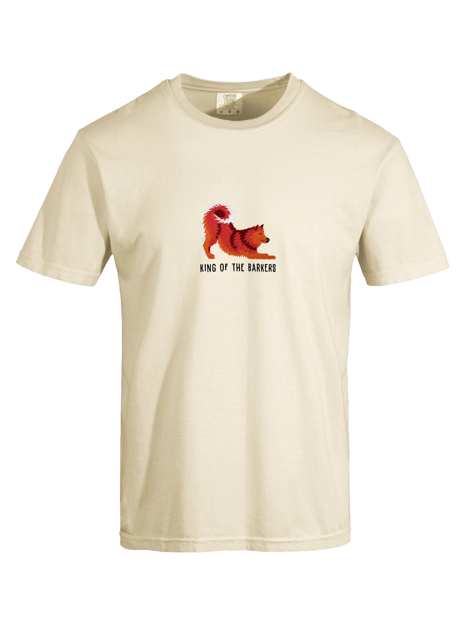 King of the Barkers T-Shirt(Embroidered) of a Finnish Spitz(Red) product image (45)