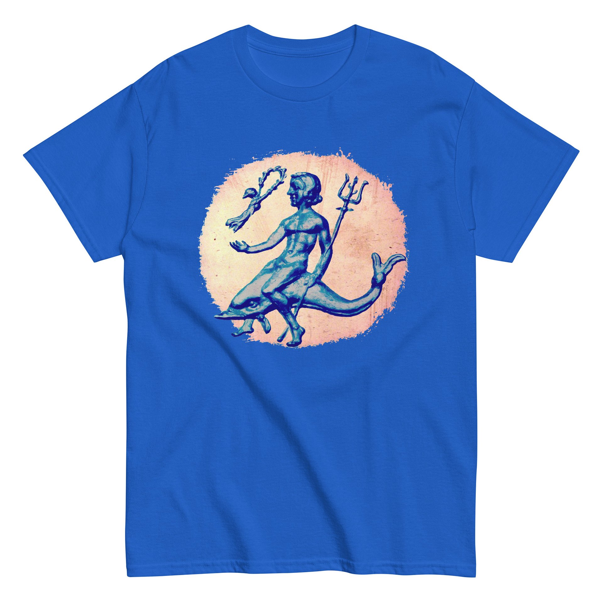 Taras Riding Dolphin Ancient Greek Magna Graecia Art 4th Century BC, T-Shirt product image (4)