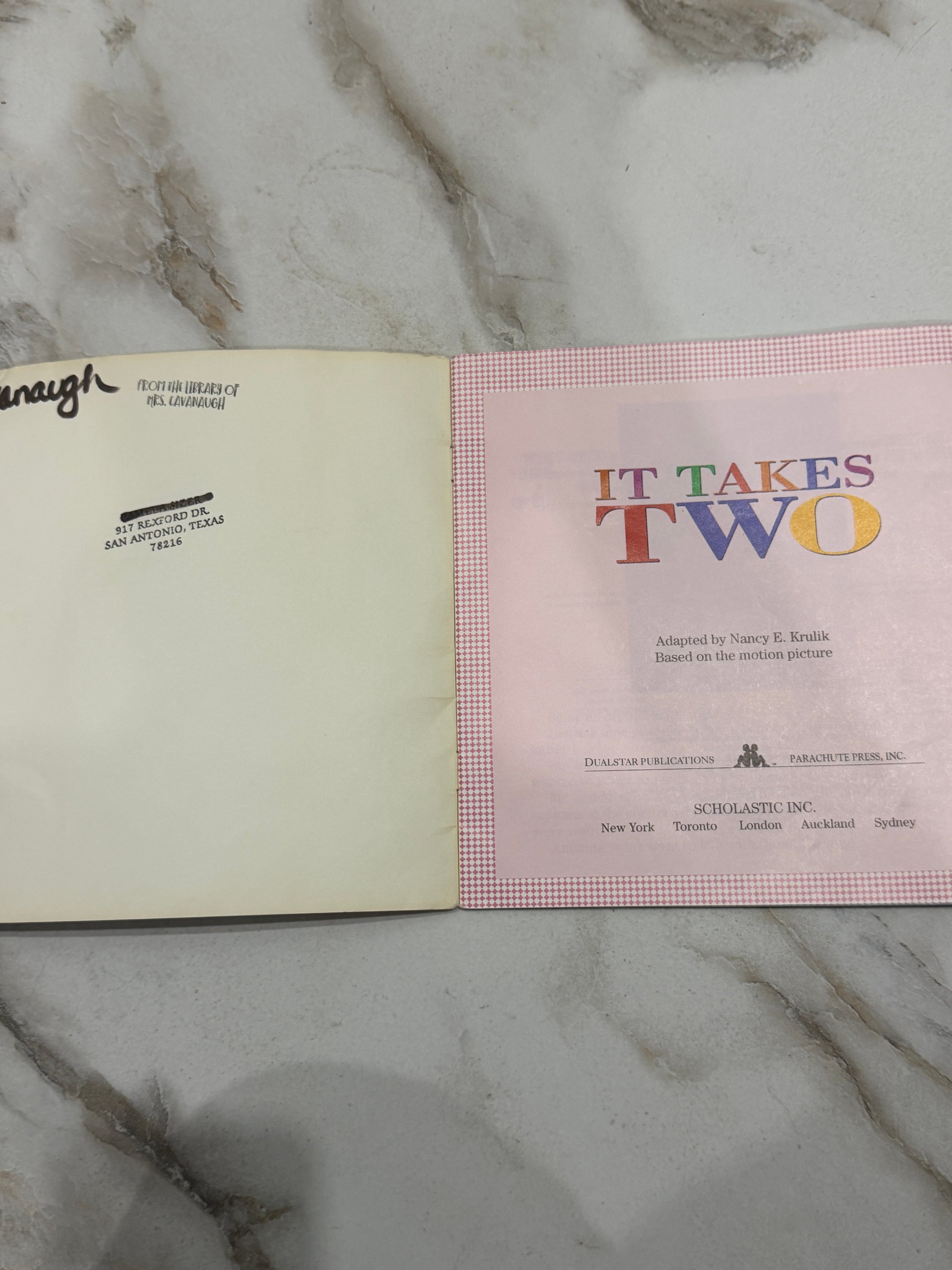1995 It Takes Two Movie Tie In Book by Nancy E. Krulik Scholastic Vintage Children’s Book product image (2)