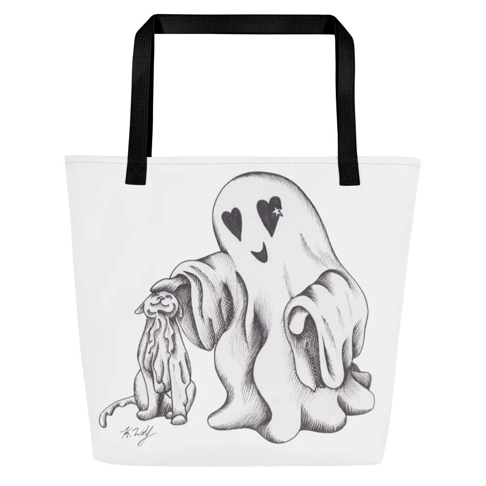 Ghost Cat and Ghost Tote Bag product image (1)
