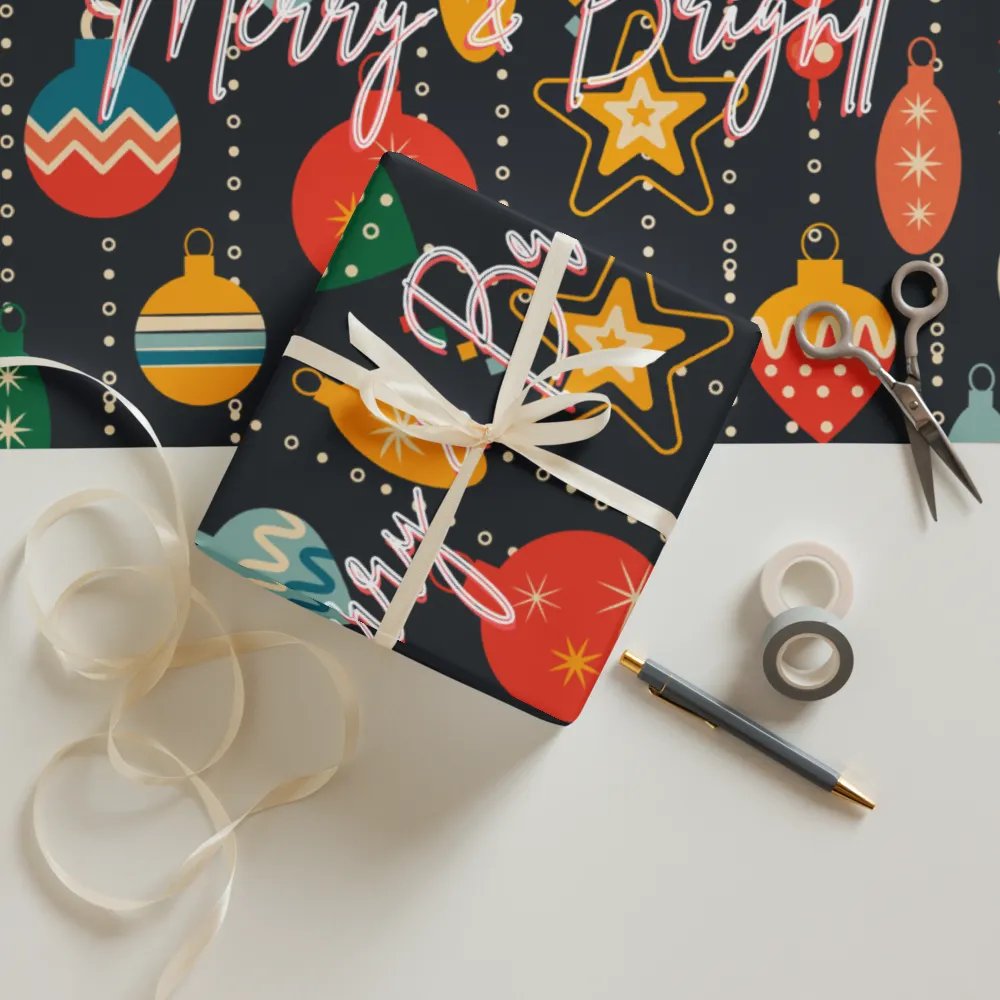 Merry & Bright Wrapping paper product image (12)