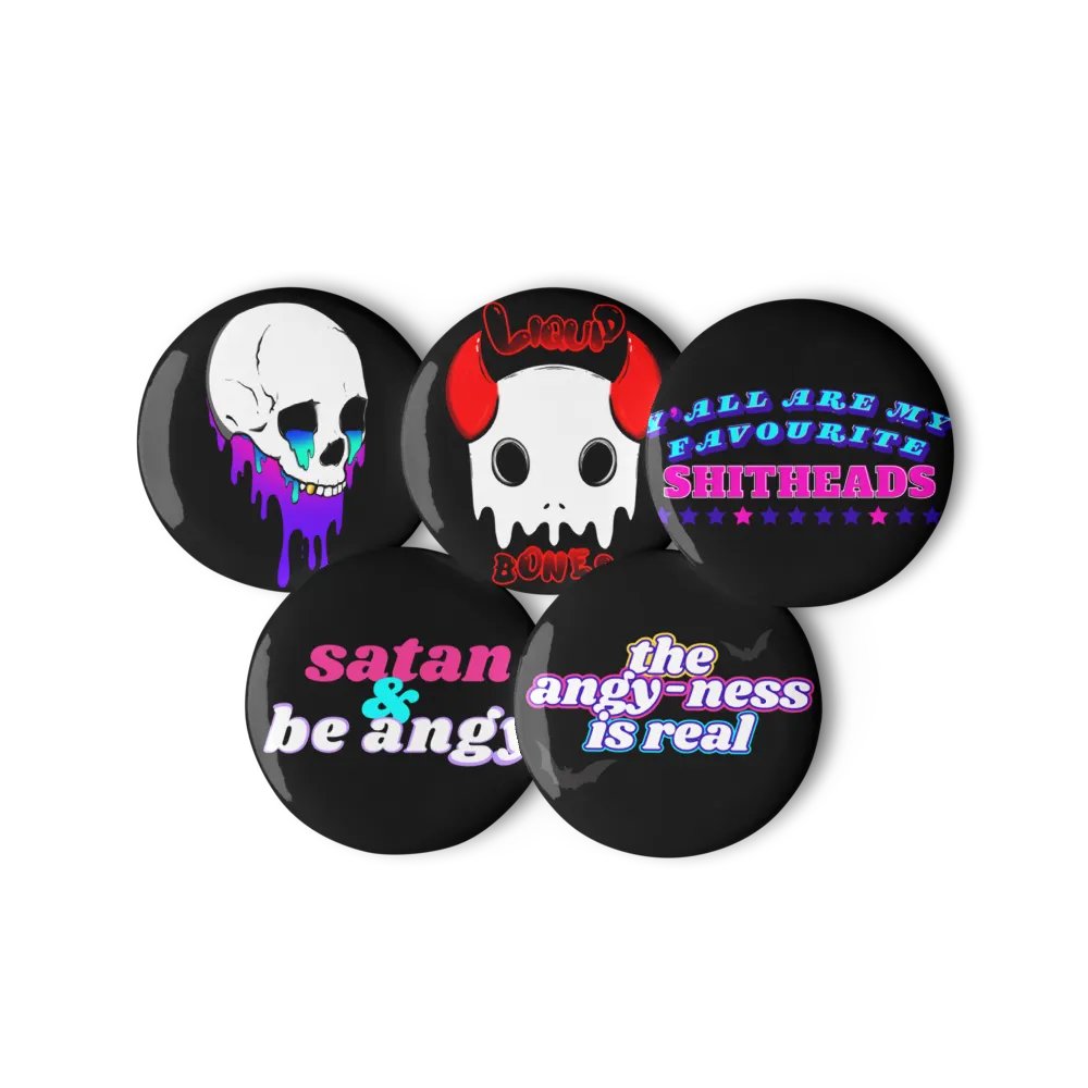 Jello Quotes and Liquid Bones Pin Set product image (6)