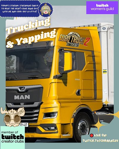 🔴LIVE🔴 Today's Stream: Trucking away from the heat! Come hang out with me as we try too cool off!

💜 twitch.tv/cdbarnezy 💛

#...