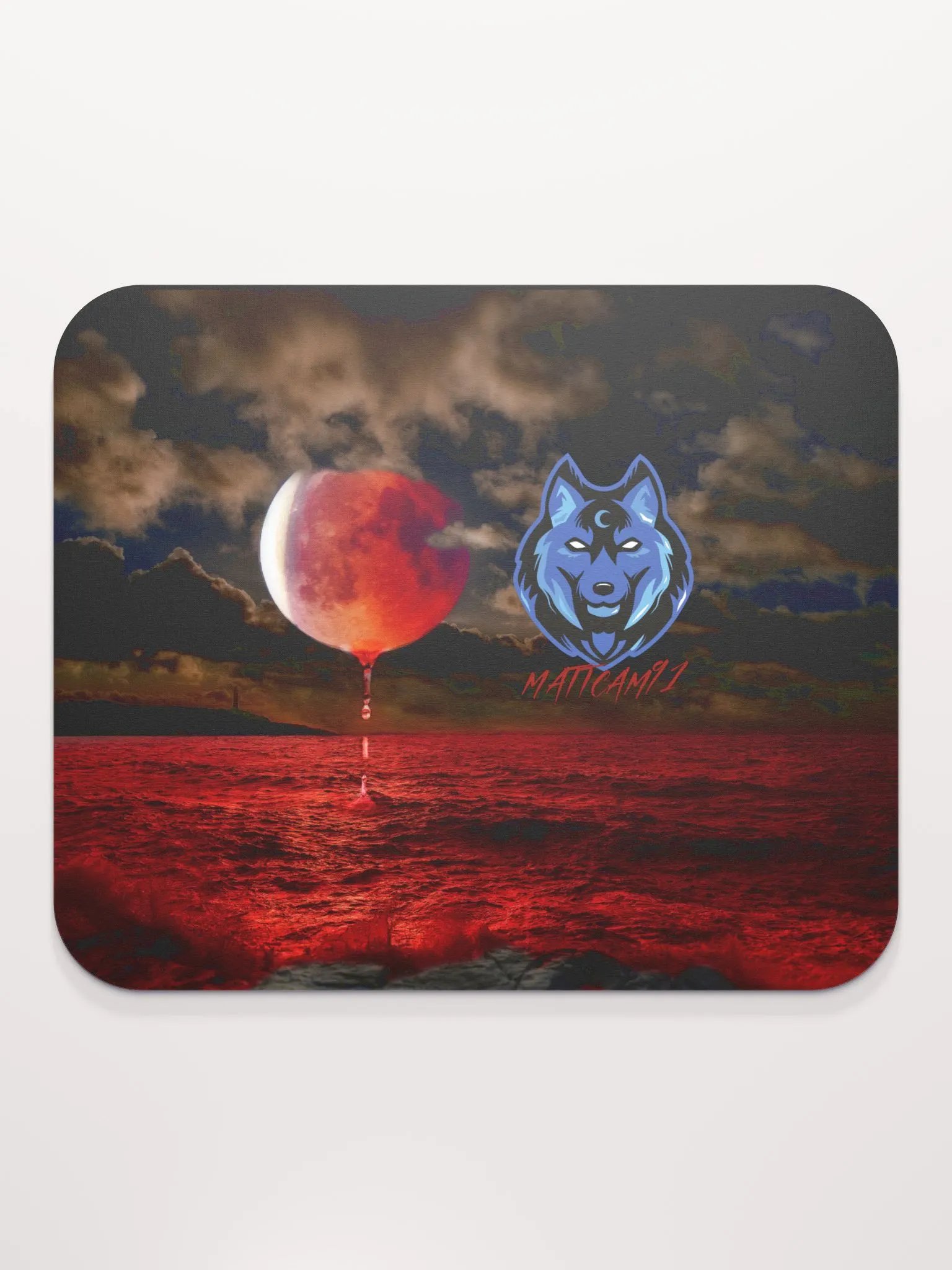 Blood Moon Wolf Mouse Pad product image (2)