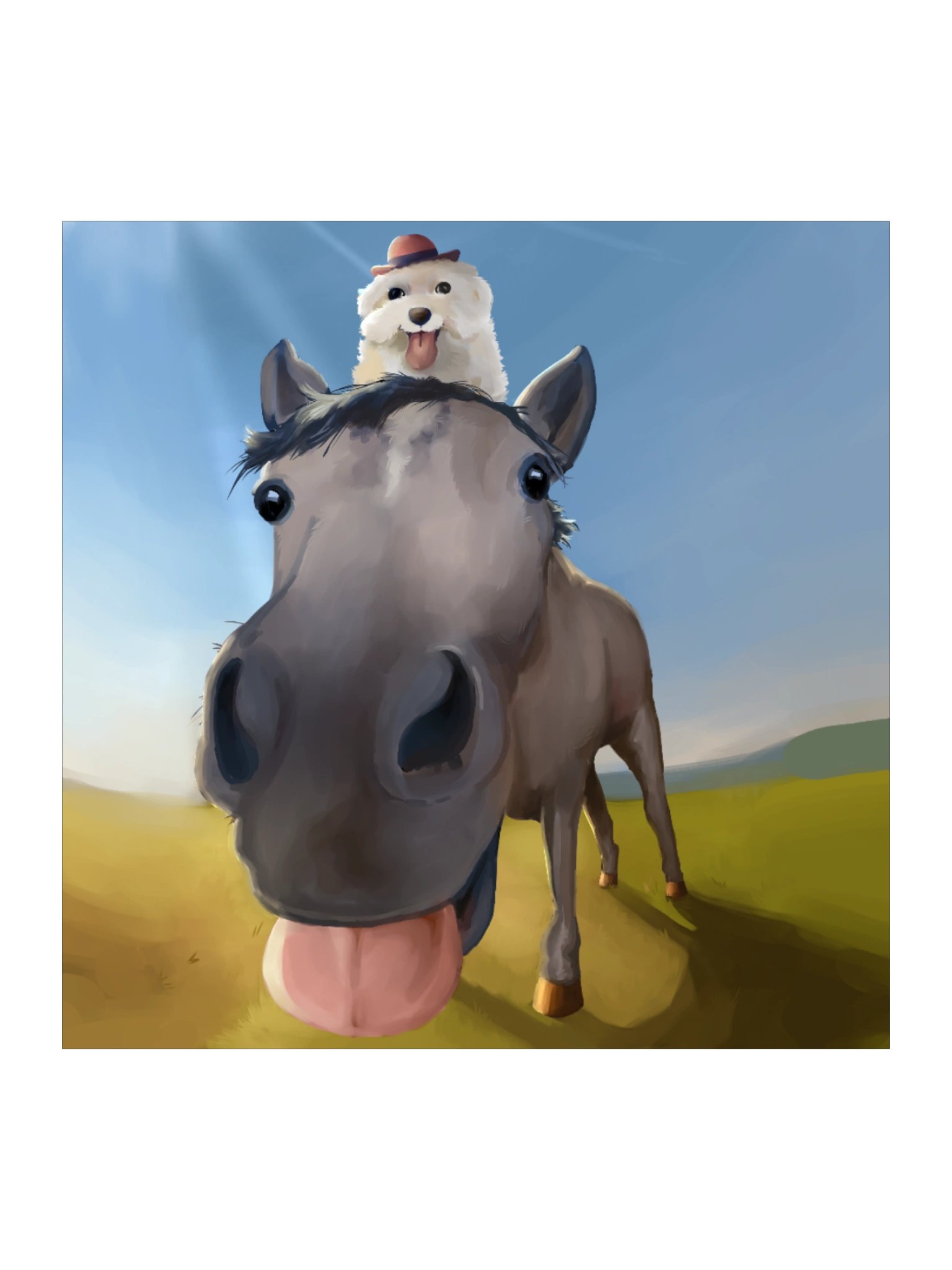 silly horse sticker product image (1)