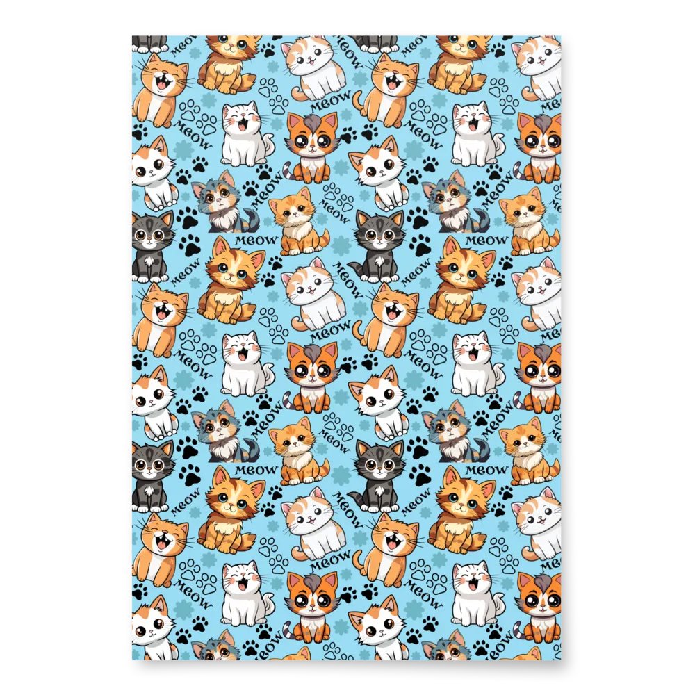 Meow Magic Wrapping Paper - Blue product image (3)