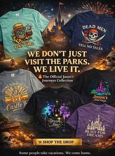 Some people take vacations, We come home.

This collection isn’t just merch.
It’s rope drop mornings.
Pirate smoke in the air...