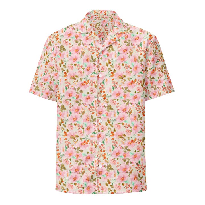 Pink Roses Hawaiian Shirt product image (1)