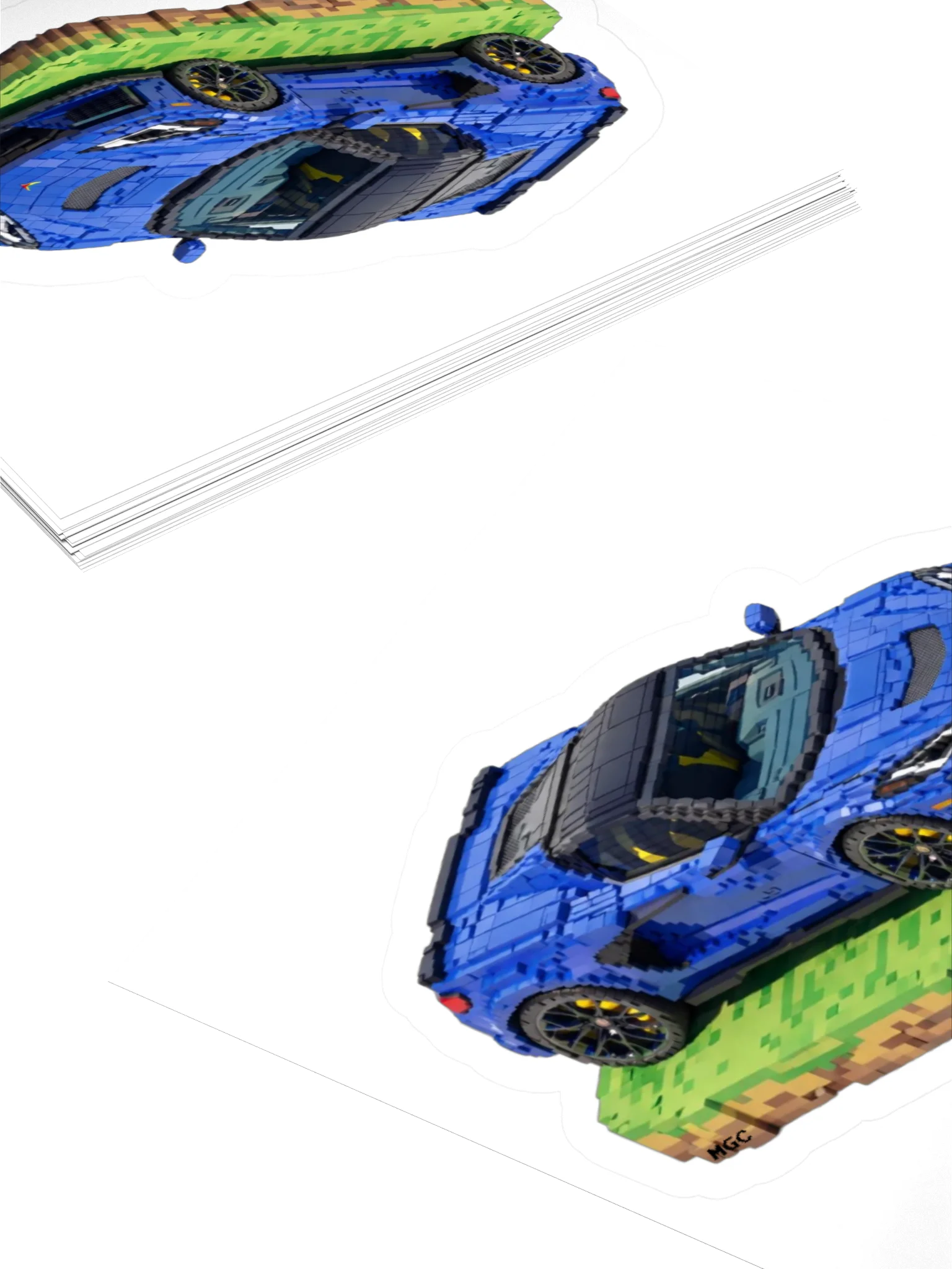 Purple Corvette ZR1 Sticker (Pixel, Retro, Minecraft) product image (10)