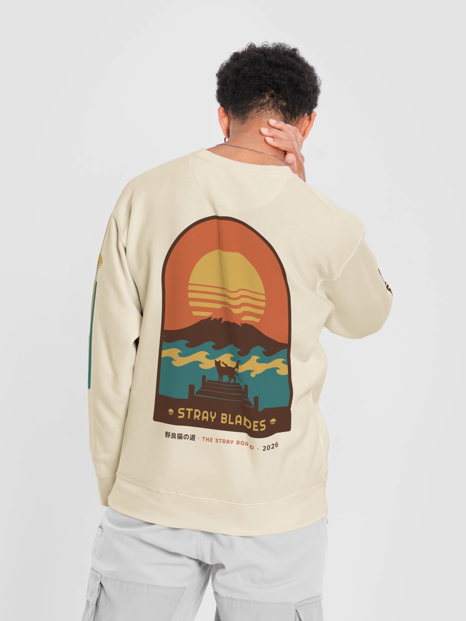 THE STRAY ROAD Crewneck — Bone product image (6)