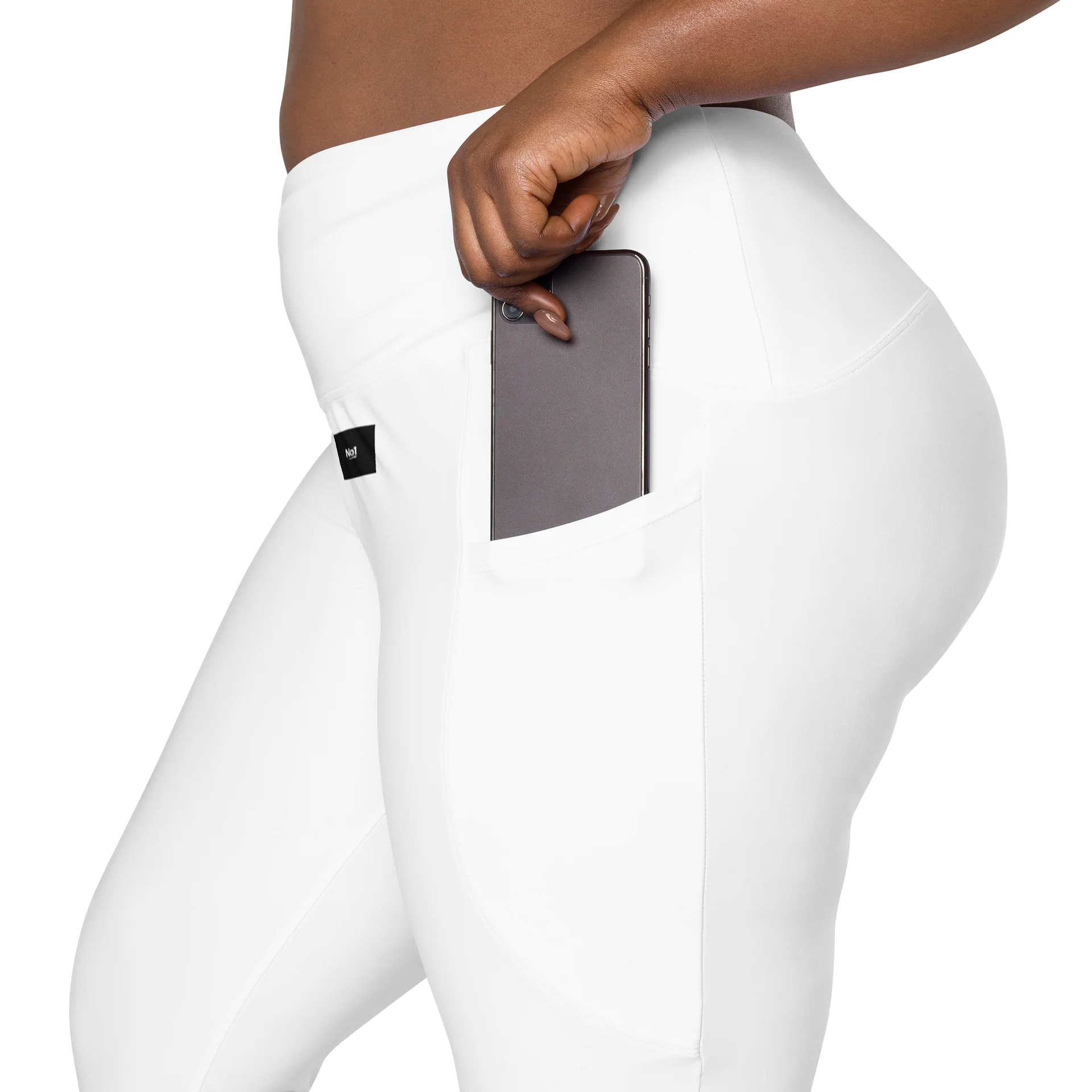 All-Over Print Crossover Leggings with Pockets BL product image (3)