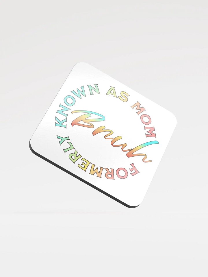 Formerly Known As Mom Bruh Playful Gradient Cork Coaster product image (2)